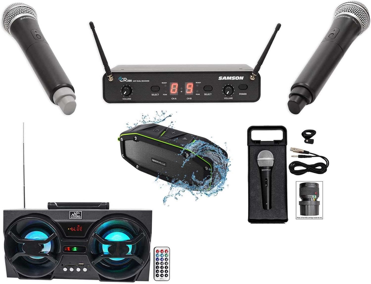 samson wireless mic and speaker