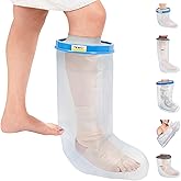 TKWC INC 100% Waterproof Leg Cast Cover for Shower – Reusable Watertight Foot Protector with Anti-Slip Bottom – Comfortable, Easy to Use