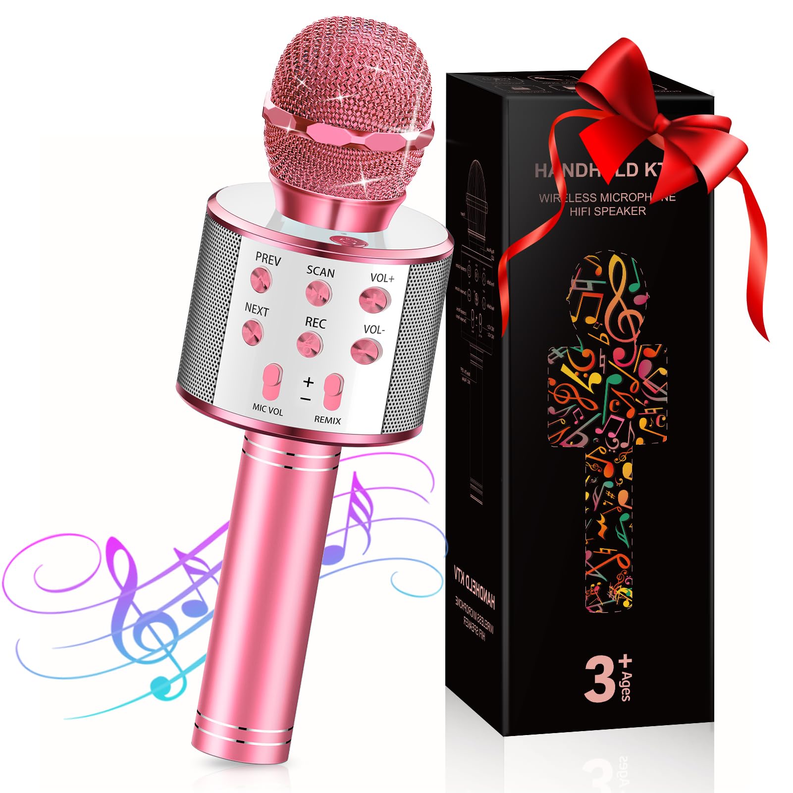 GeschenPark Girls Toys Age 3-12, Gifts for 3-10 Year Old Girls Boys Microphone for Kids Toys Age 3-10 Girls Gifts Easter Gifts for Kids Child Birthday Gifts 1