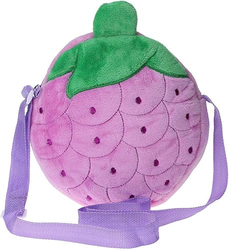 Amazon ラボーグ La Vogue スイート キッズ ポシェット ぬいぐるみカバン 斜めがけバッグ 子ども用 ショルダーバッグ 果物 小物入りポーチ 女の子 パープル ショルダーバッグ ポシェット