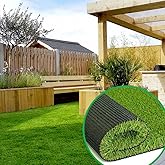 Petgrow 1.5 Inch Ultrathick Artificial Grass Turf 5FTX10FT, Durable PU Backing Luxurious Synthetic Grass, Indoor/Outdoor Dog Turf Garden Landscape Patio Fake Faux Grass Rug Mat