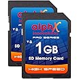AlphX 1gb SD Secure Digital Memory Cards, Pack of 2 - Compatible with all Digital Cameras