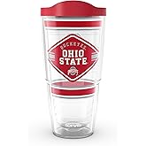 Tervis Ohio State Buckeyes - First String Made in USA Double Walled Insulated Tumbler Travel Cup Keeps Drinks Cold & Hot, 10oz, Classic