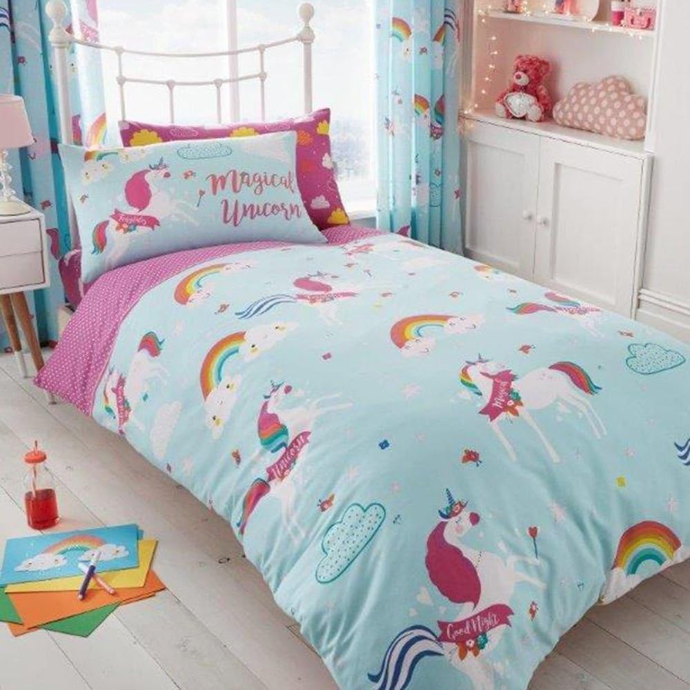 unicorn fitted sheet single
