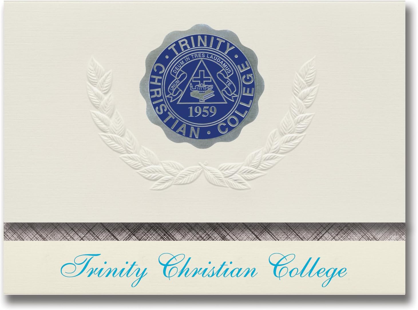 Amazon Com Signature Announcements Trinity Christian College Graduation Announcements Platinum Style Basic Pack 20 With Trinity Christian College Seal Foil Office Products
