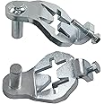 T-Post Gate Hinge Pins - Heavy Duty Gate Hanger, Hang a gate from a Metal T Post, Steel Gate Hinges Target Hanger for Farm Gate, Garden & Backyard Gate, Easy to Install. (Patent)