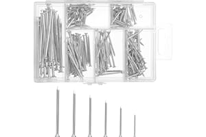 ARCJUNYS Hardware Nails Assortment Kit Wall Nails 4 Sizes Small Nails for Hanging Pictures Picture Hanging Nails Finishing Nails Wood Nails Assorted Nails Nail Assortment Kit for HOM DIY 280 Pcs