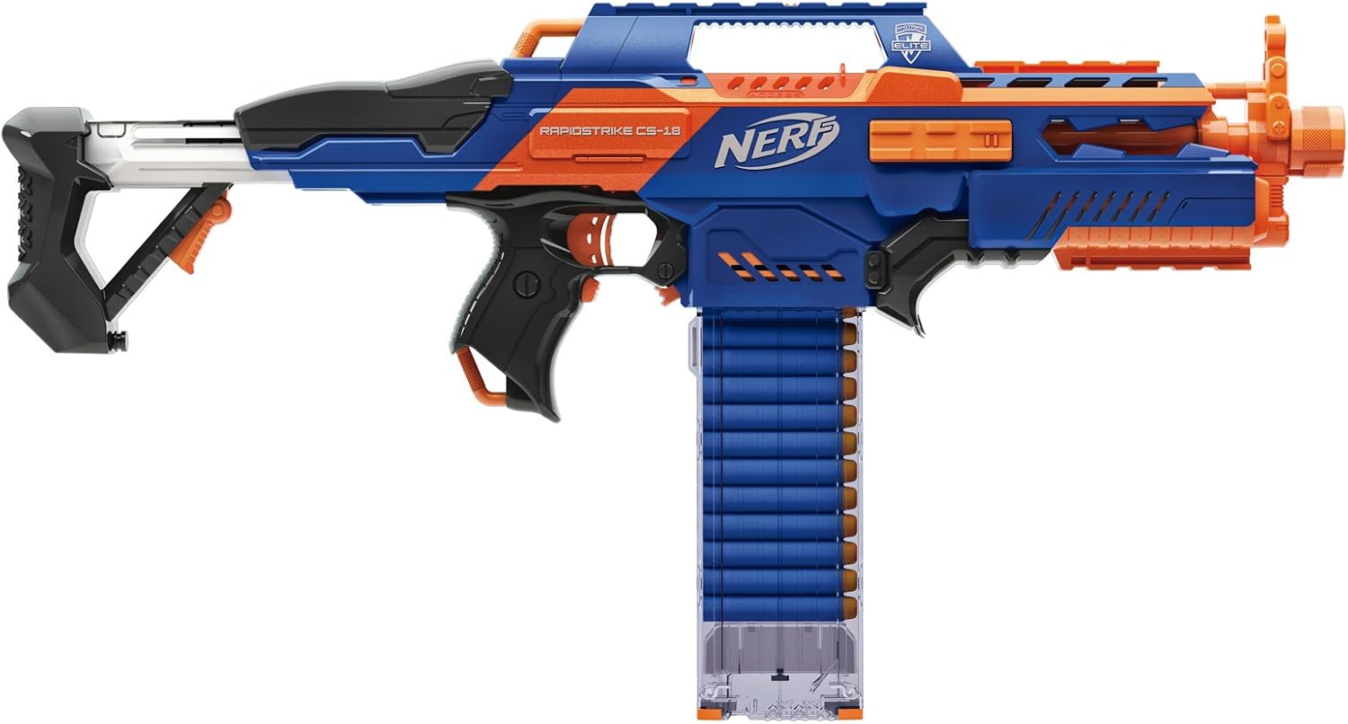 Amazon.com: Nerf N-Strike Elite Rapidstrike CS-18 Blaster (Colors may vary): Toys & Games