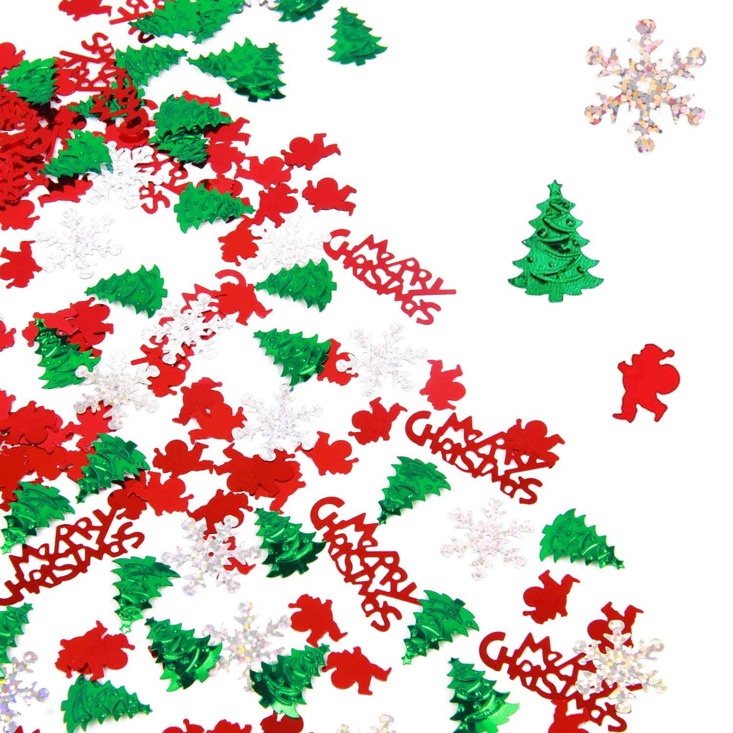 Yiran Christmas Confetti - Snowflake, Santa, Merry Christmas, Reindeer Table Decorations