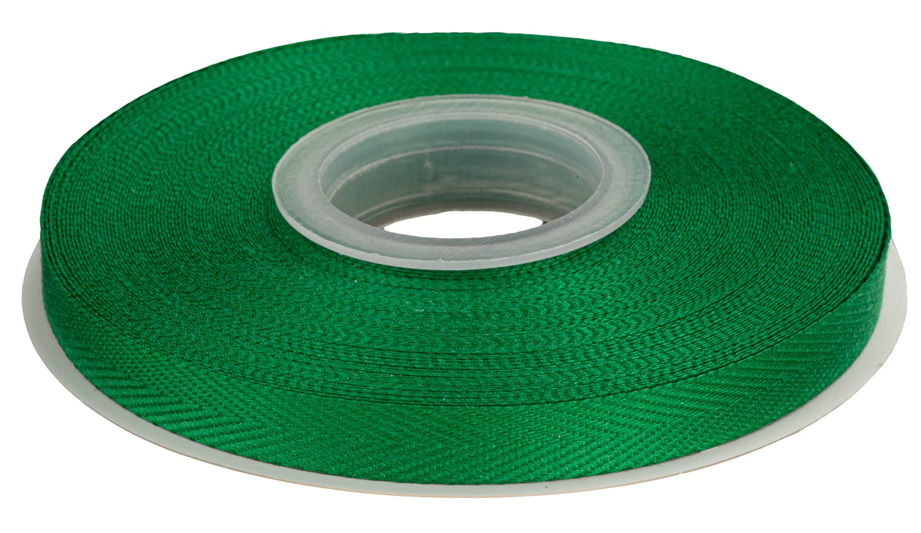 Joycrosso Herringbone Tape Twill Ribbon Soft Handle, Great for Gift Wrapping Craft Sewing, 9mm x 22 Meters - Emerald