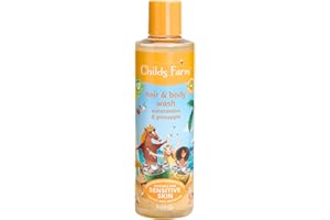Childs Farm, Kids Hair & Body Wash for Dry, Sensitive Skin, Watermelon & Organic Pineapple, Gently Cleanses, Vegan, Cruelty-Free, 8.4 Fl Oz