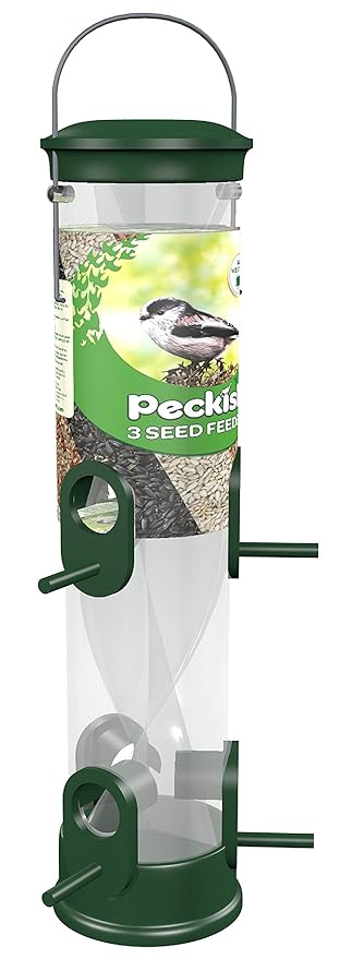 Peckish All Weather 3 Seed Bird Feeder Large Amazon Co Uk
