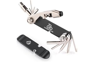 KADACHA Bike Multitool - Bike Chain Tool/Torx/Hex/Screwdriver - Bicycle Multitool Kit Compact and Lightweight Repair Tools for Road and Mountain Bikes (Black)