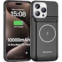 NEWDERY 10000mAh Battery Case for iPhone 15 Pro Max/iPhone 15 Plus