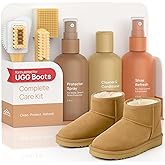 FORTIVO Suede Cleaning Kit Compatible for UGG Footwear - Sheepskin & Suede Gentle Cleaner and Conditioner, Protector Spray, Odor Remover, Suede Stain Nap Eraser, Dual Brush Set for UGG Shoes