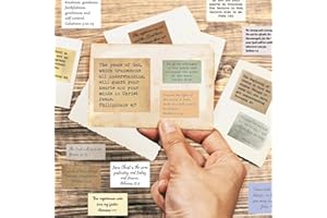 120PCS Bible Verse Stickers, No Repeat Christian Vintage Inspirational Quote Sticker, Typewriter Scripture Stickers, Bible St