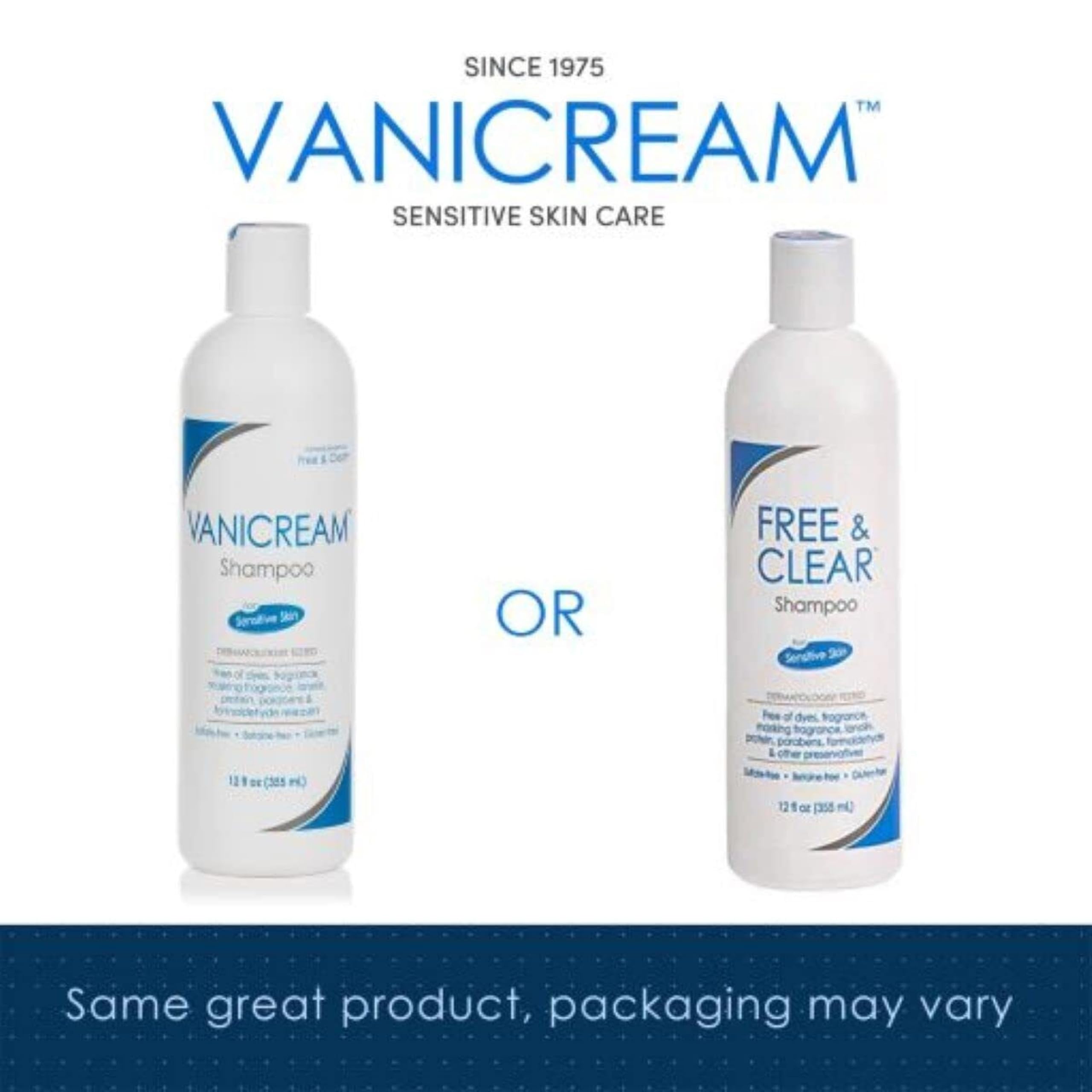 Vanicream Shampoo for Sensitive Skin, Dermatologist Tested, Free of Dyes, Fragrance, Parabens and Formaldehyde Releasers, Sulfate-Free, 12 fl oz (Pack of 3)