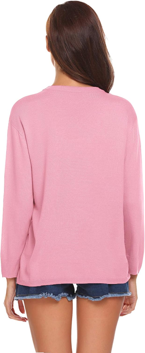 SoTeer Women's Long-Sleeve V-Neck Sweater: Clothing