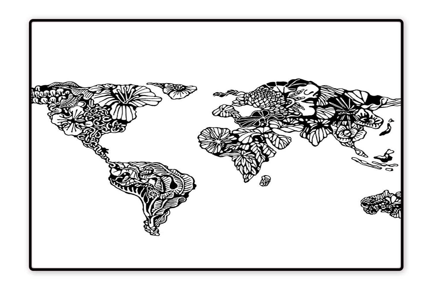 Amazoncom Indooroutdoor Floor Mat Artistic Sketch Style