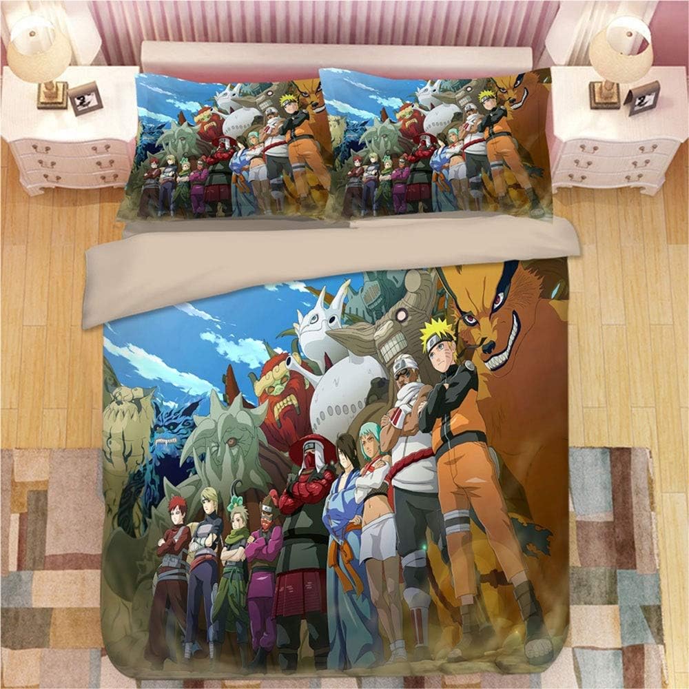 Jqchw Anime 3D Naruto Print Bedding Set Duvet Covers