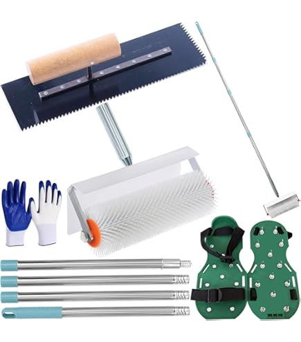 Self Leveling Tools Kit 10 Inch Spiked Roller With Singapore