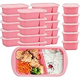 Landmore Meal Prep Containers 20 Pack 33oz 2 Compartment Food Storage Containers with Lids, Bento Box, BPA Free, Stackable/Re