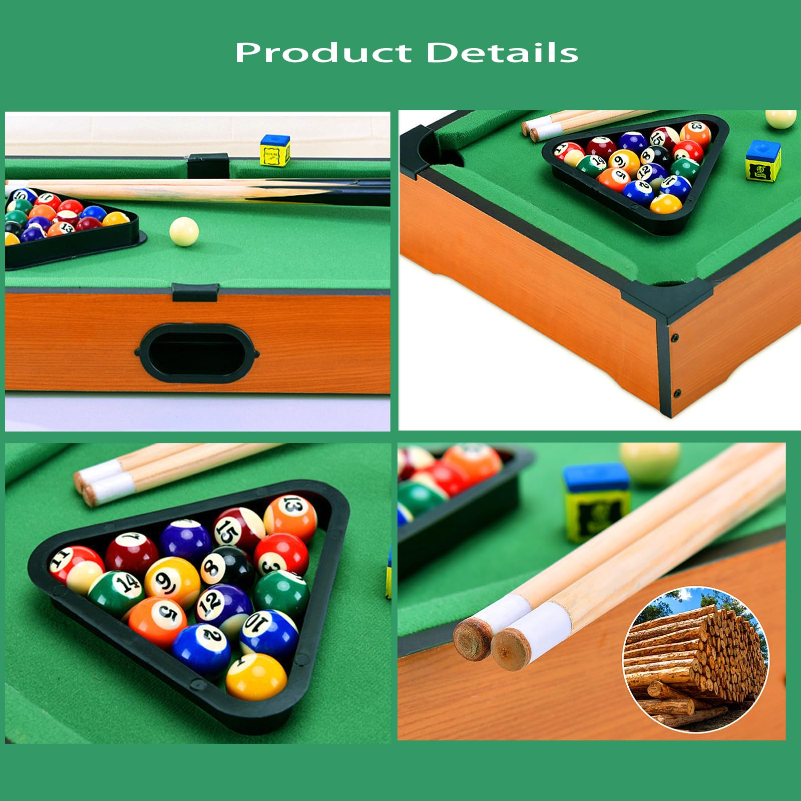 Mua Hora de Lima Mini Pool Table for Kids Small Billiards Game Table ...