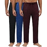 Femdouce 3 Pack Men's Pajama Pants with Pockets Soft Pajamas Bottoms for Men Drawstring Lounge Comfy Lightweight Pj Pants