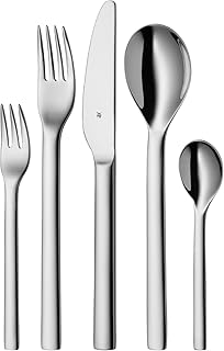 WMF Habitum Besteckset 6 Personen, 30 teilig, Monobloc-Messer, Cromargan Edelstahl poliert, glänzend, spülmaschinengeeignet