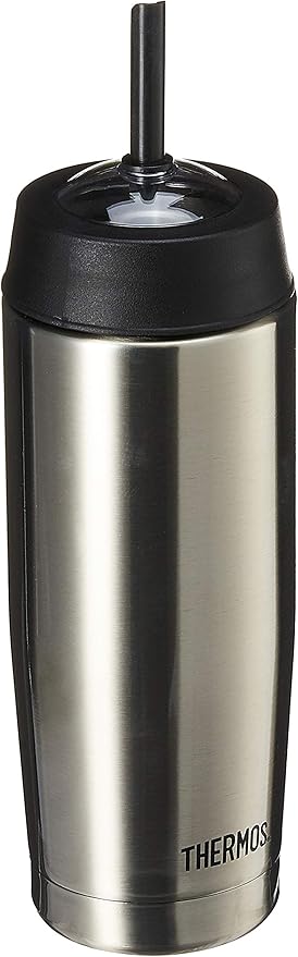 thermal cup with straw