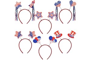 Fancy Land 12PCS 4th of july headbands 4th of july accessories Patriotic Headband Head Boppers Kids Fourth of July Headwear Independence Day Party Favors Supplies Decoration