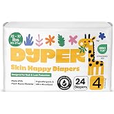 DYPER Baby Diapers Size 4 (22-37lbs) 24 Count Plant-Based, Day &amp; Night | Premium Leak Protection &amp; Skin-Friendly Comfort with Soft Size 4 Diapers, Designed for Sensitive Skin (Packaging May Vary)