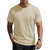 EKLENTSON Men's Lightweight Pocket T-Shirt UPF 80+ Sun Protection UV Tee Shirt Moisture Wicking Basic Tshirt