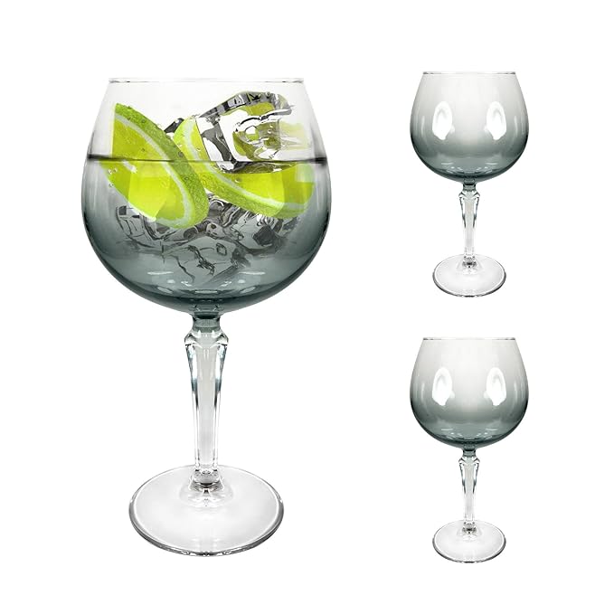 Ginsanity [Speakeasy Platinium groß [585 ml] Copa Glas Gin und Tonic [G&T] Balloon Gläser Für Cocktails und Geschenkbox - Pac