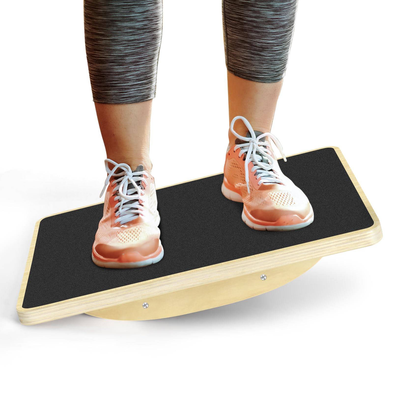 Adult Balance Board for Standing Desk - 360° Rocker Wobble Board - Anti-Slip Flat Stand Boards for Exercise, Standing, Core Training, Gym Home Workout Ect