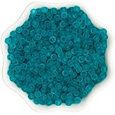 4mm Frosted Glass Beads Bulk, 500pcs Small Round Beads for Jewelry Making, 6/0 Colored Glass Seed Beads for Friendship Bracelet, Pendants, Key Chains, Necklaces, Hairpins(Peacock Green
