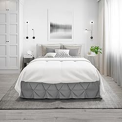 Nestl Grey Bed Skirt - Full Size, Pinch