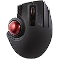 ELECOM Trackball Mouse Wireless, Ergonomic Mouse, 3 Device Connection, Wired (USB), Bluetooth, Track Ball Mouse, Thumb Control, Compatible for PC, Laptop, Mac, Windows, macOS, EX-G Pro (M-XPT1MRXBK)