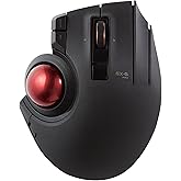ELECOM Trackball Mouse Wireless, Ergonomic Mouse, 3 Device Connection, Wired (USB), Bluetooth, Track Ball Mouse, Thumb Control, Compatible for PC, Laptop, Mac, Windows, macOS, EX-G Pro (M-XPT1MRXBK)