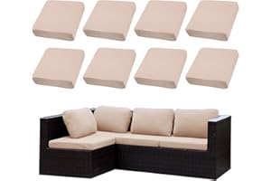 SUKAIKEQA Outdoor Cushion Covers Set,8PCS Patio Furniture Couch Seat Slipcovers, Replacement for Sofa Sectional Chair(Cover，O