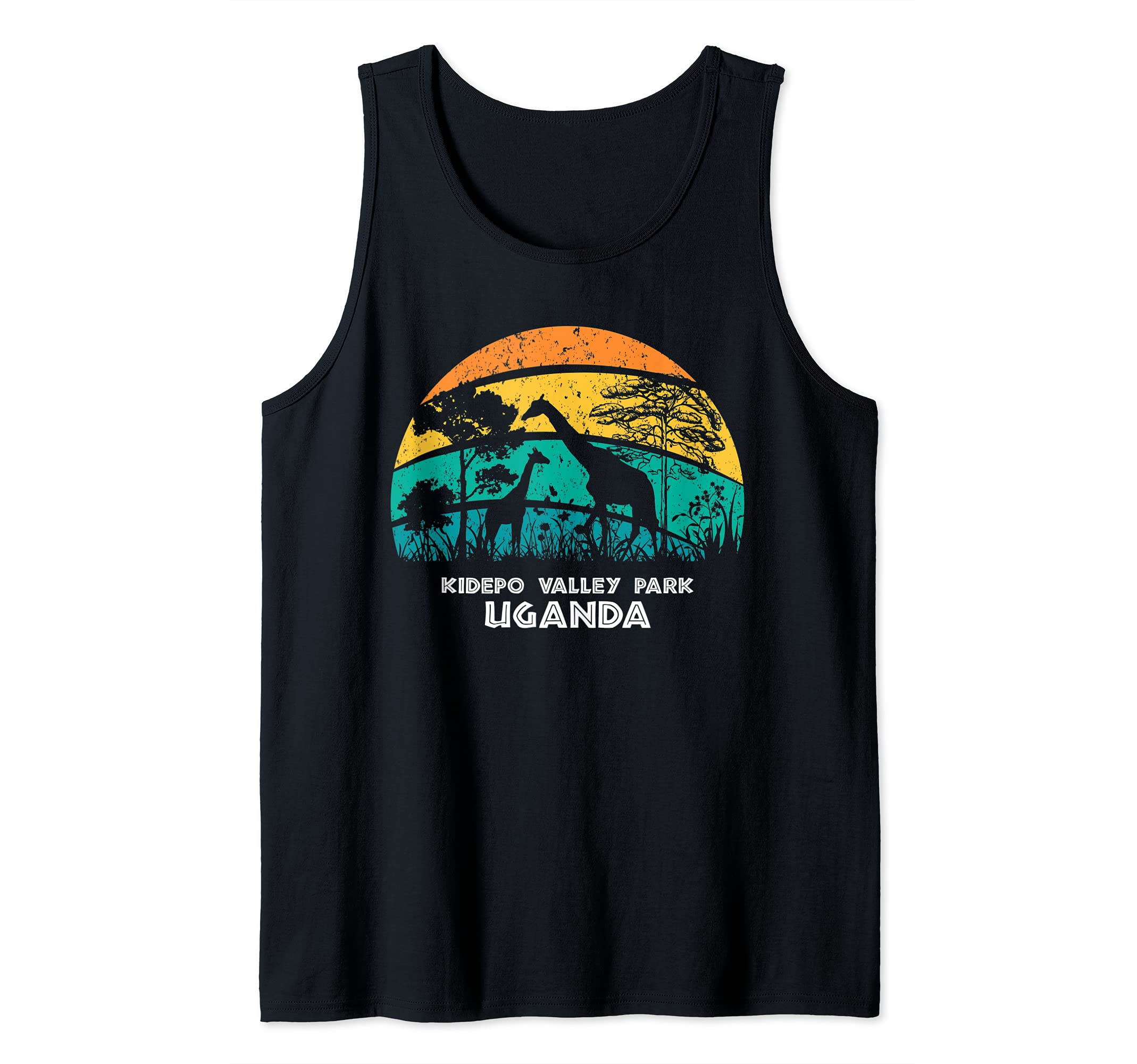 Vintage Retro Kidepo Valley Park, Uganda Africa Safari Girra Tank Top
