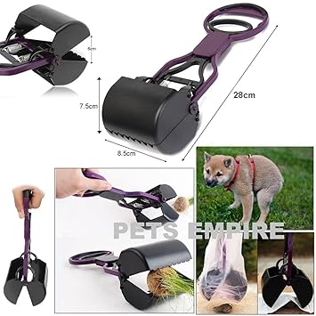 Pets empire Pooper Scooper Dog Waste Scoop Sanitary Pickup Remover for Outdoor Dog cat Walking 1 Piece Color May Vary