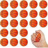 LovesTown 40 PCS Basketball Stress Ball for Kids and Adults, 2 Inch Mini Foam Squeeze Fidget Ball for Basketball Birthday Theme Party Favor Stress Relief Game Day Decoration Easter Goodie Bag Stuffers