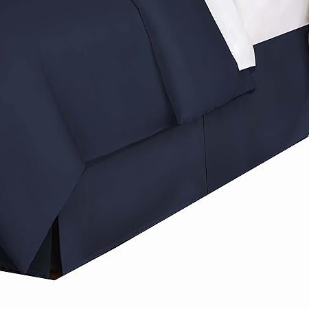 Belles & Whistles 400 TC Bed Skirt, Full, Navy