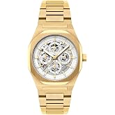 Thomas Earnshaw Men's 42mm Discovery Drake Triple Calendar Skeleton Automatic Watch with Leather Strap ES-8308