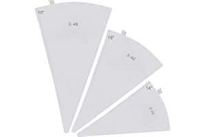 3 Packs Reusable Piping Icing Pastry Cake Decorating Bags in 3 Sizes(14,16,18 in)