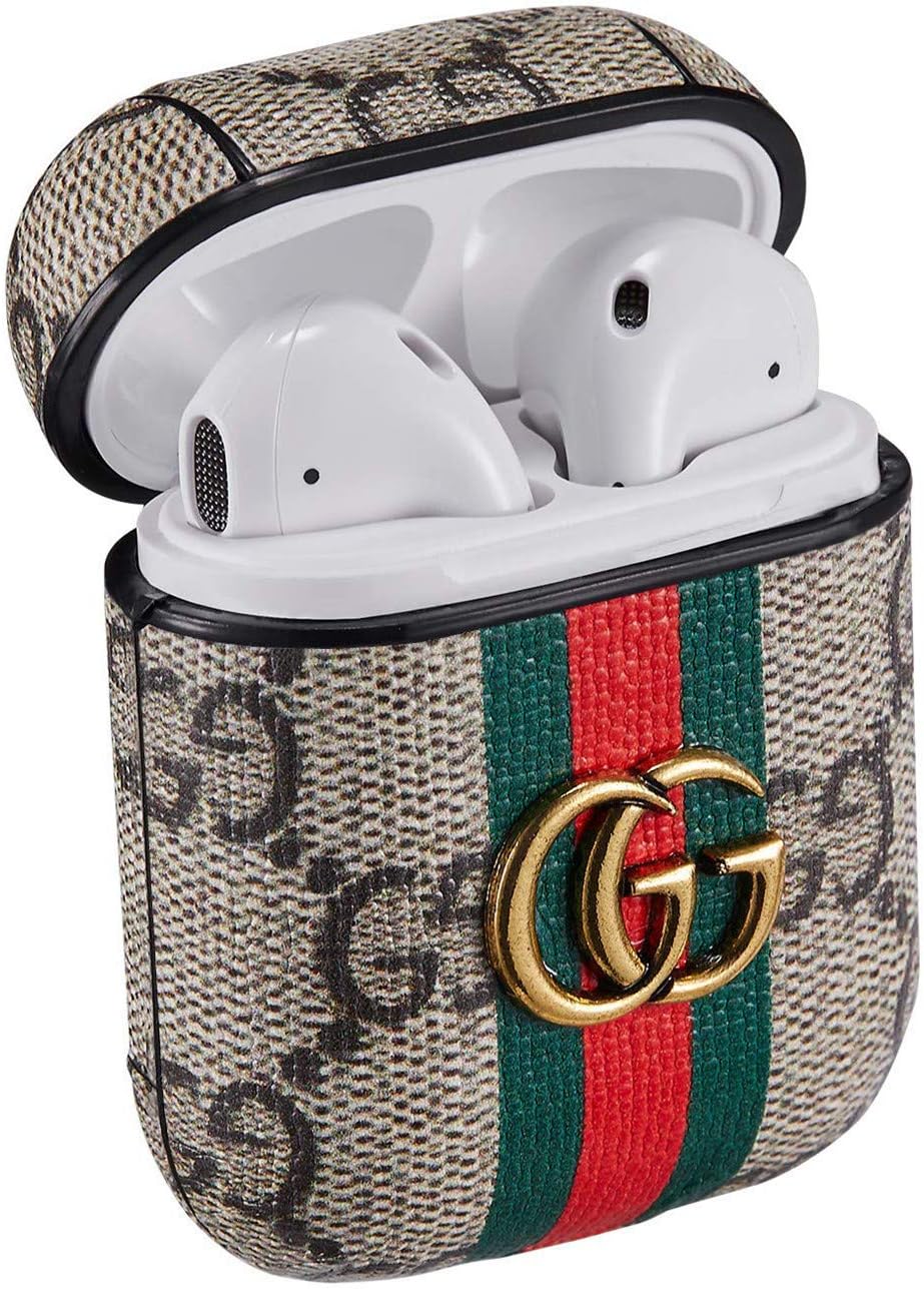 Airpods Case with Keychain Clip Portable Protective Shockproof Headphone Case Accessories Compatible Apple Airpods 1/2 Charging Case