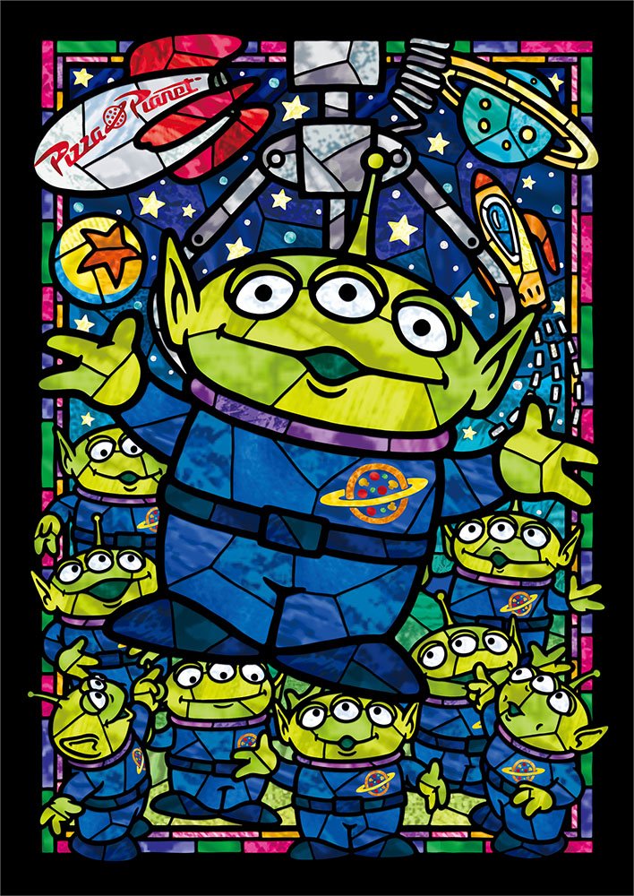 Tenyo 266-piece Jigsaw Puzzle Toy Story Alien Stained Glass