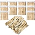 1000 Pcs Bamboo Forks, BetterJonny Disposable Forks Two Prongs Skewers Blunt End Toothpicks Mini Cocktail Tasting Forks Fruit