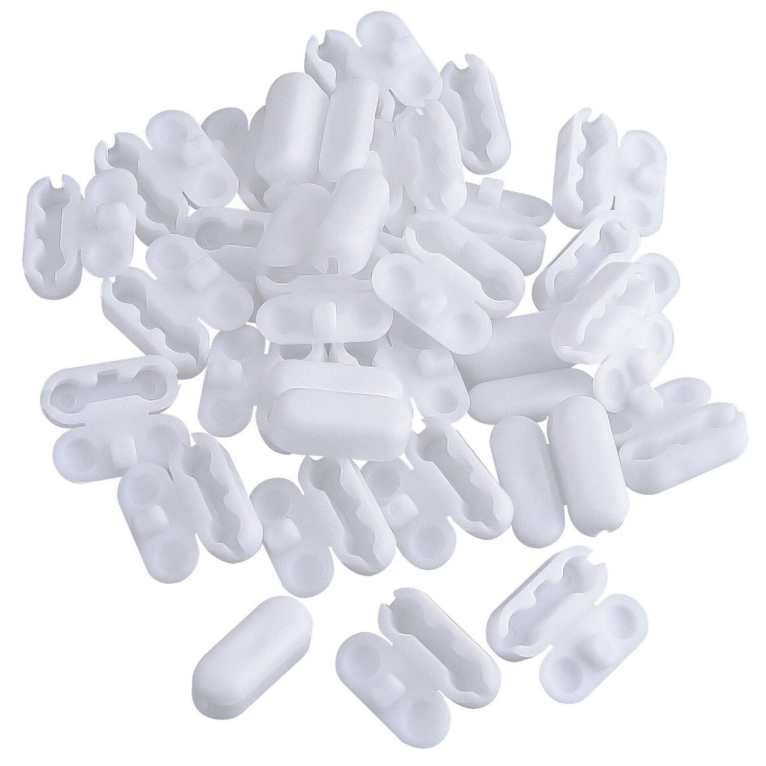 KongJies Plastic Blind Ball Chain Cord Connectors Clips for Home Roller, Roman and Vertical Blinds, 30PCS White